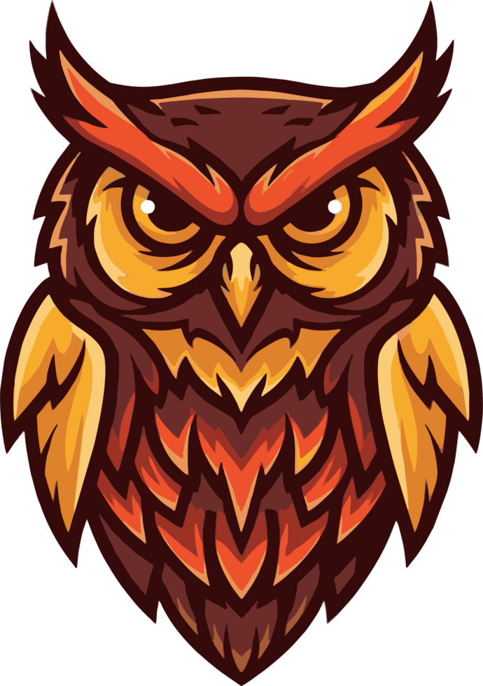 Urban Owl Flat Street Mascot Logo png