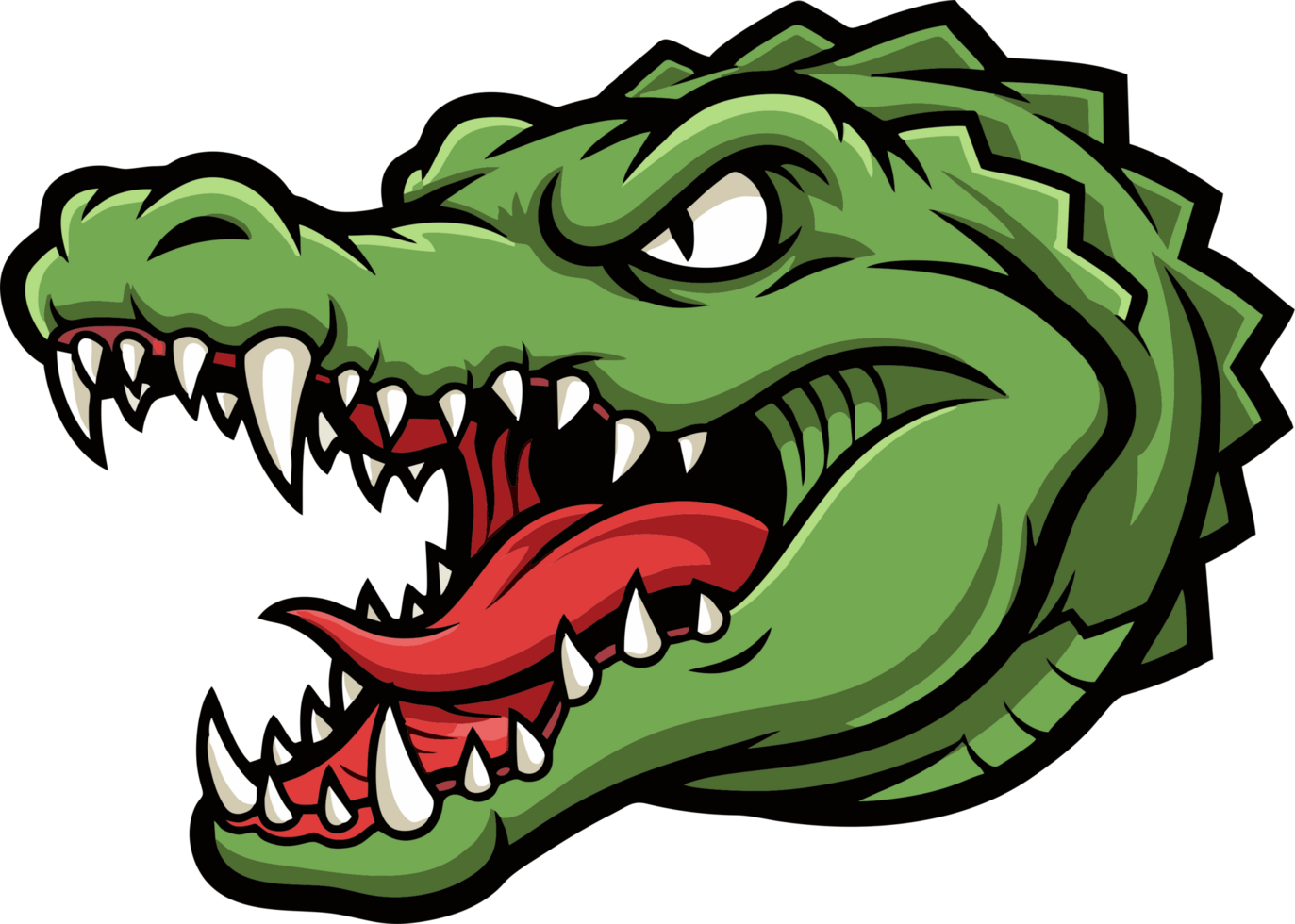 Brutal Crocodile Mascot Logo Fierce Animal Head for Gaming or Sports png