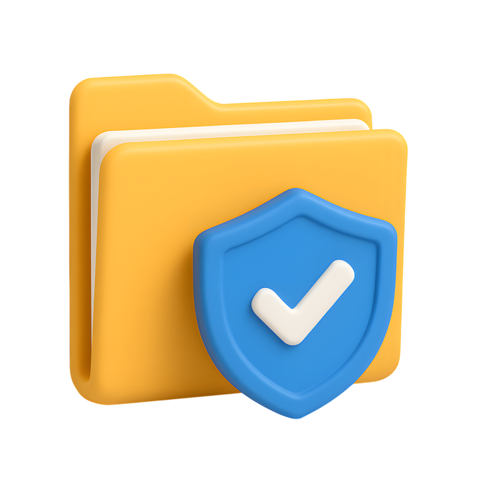 Folder with Shield and Checkmark png