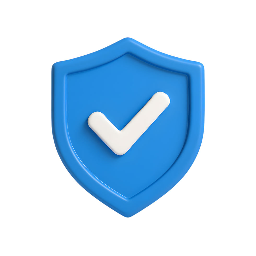 Shield with check mark representing security or protection png