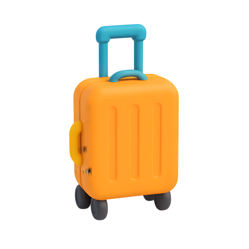 Luggage suitcase with wheels and handle for travel png