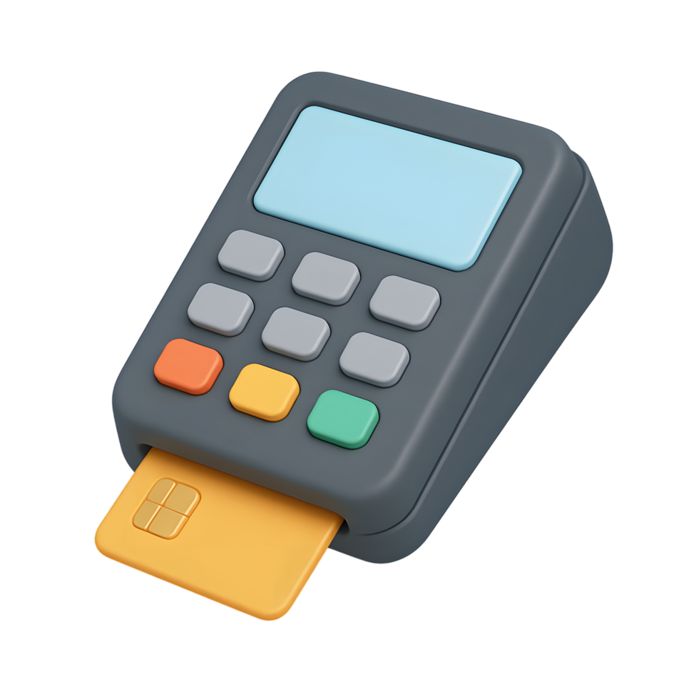 Payment terminal with card reader png