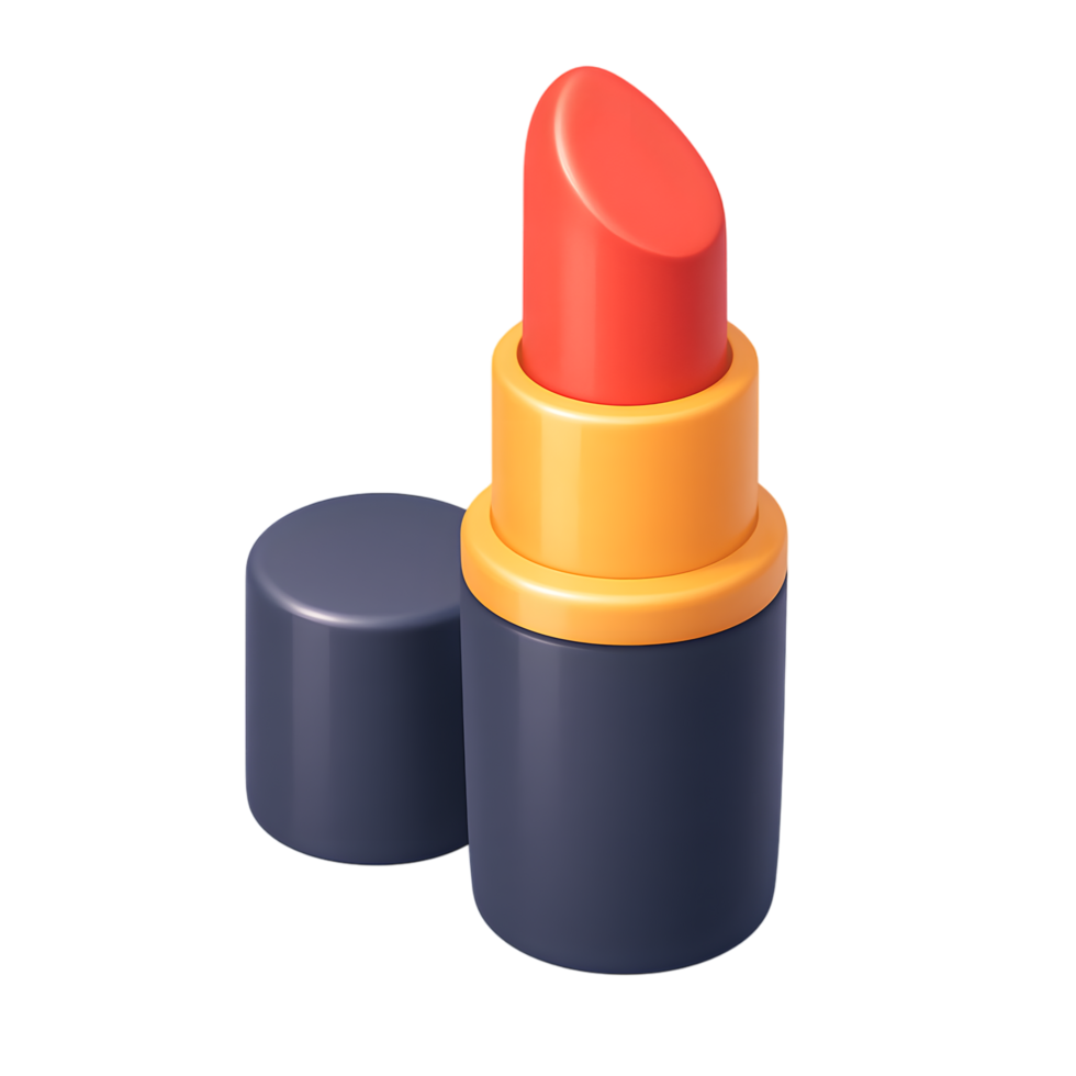 Lipstick with open cap for makeup application png