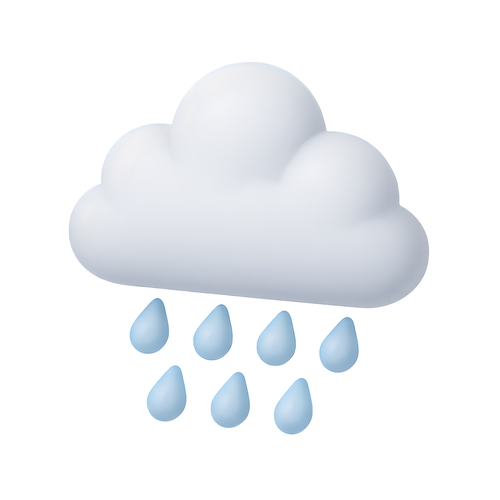 Cloud with Rain Illustration png