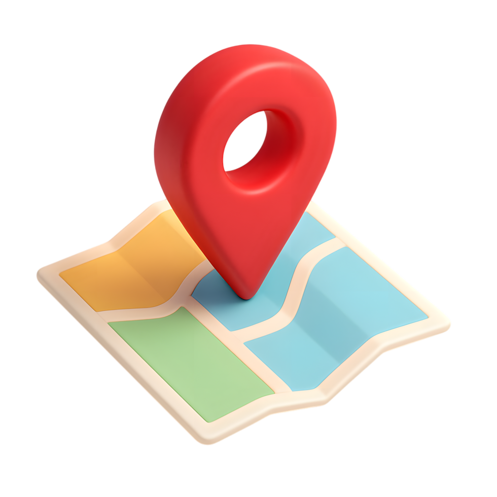 Map with Location Marker for Navigation png