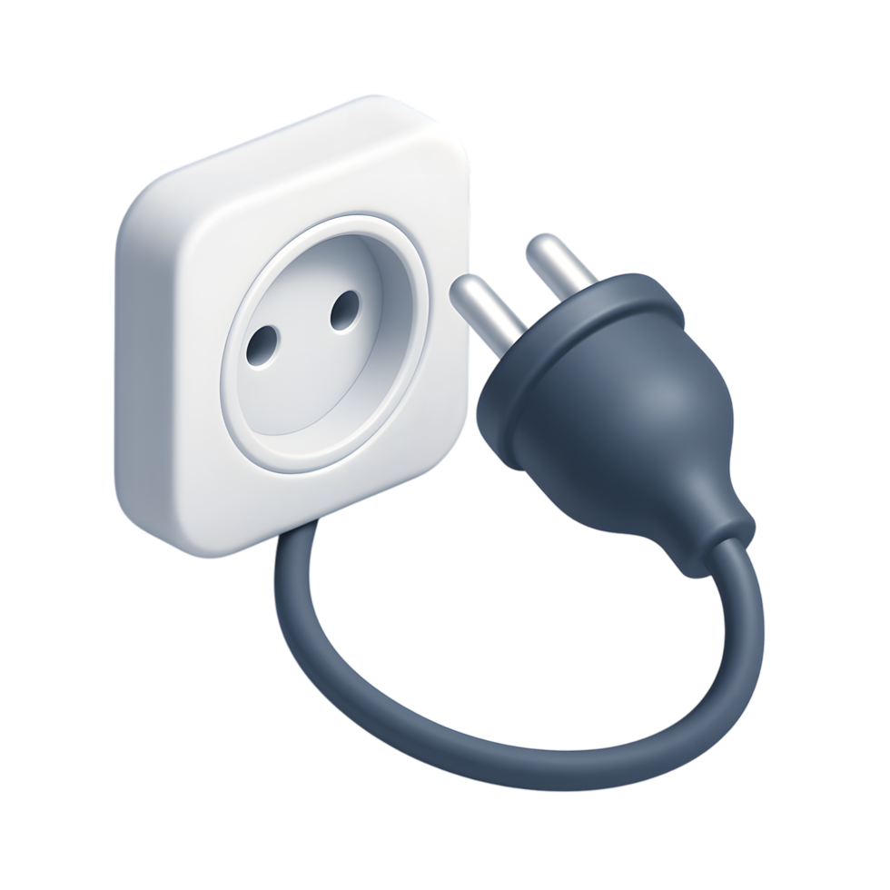 Electrical outlet with plug png