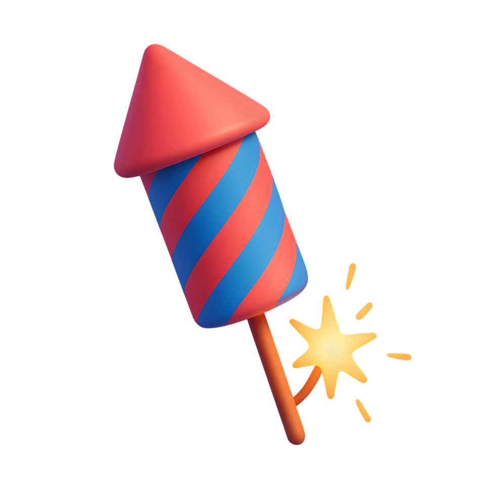Firework Rocket Illustration for Celebration png