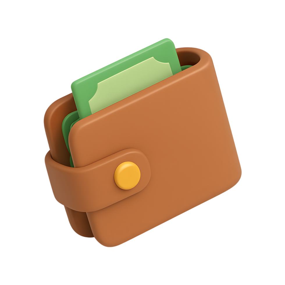 Wallet with cash and cards png