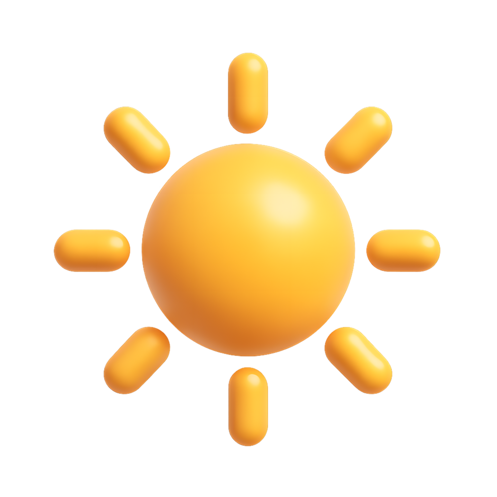 Sun with rays Illustration png