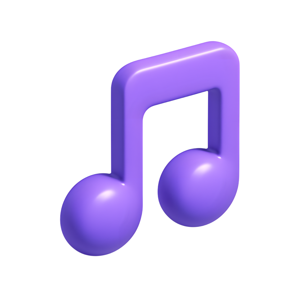 Musical note icon for music and audio applications png
