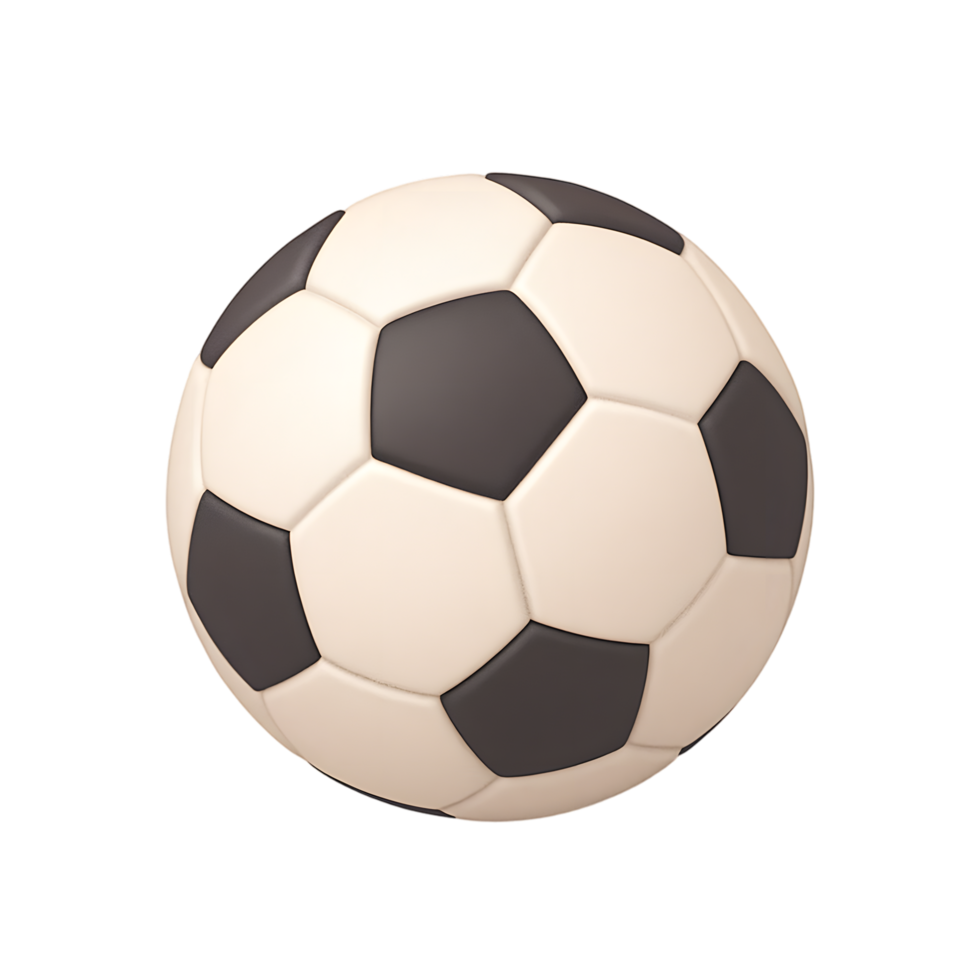 Soccer ball with black and white hexagonal pattern png