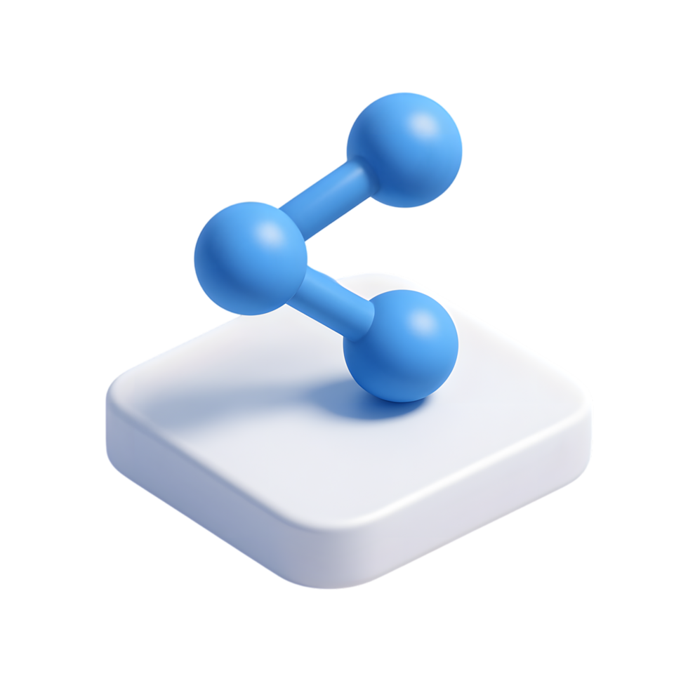 Molecular model structure for scientific illustration png