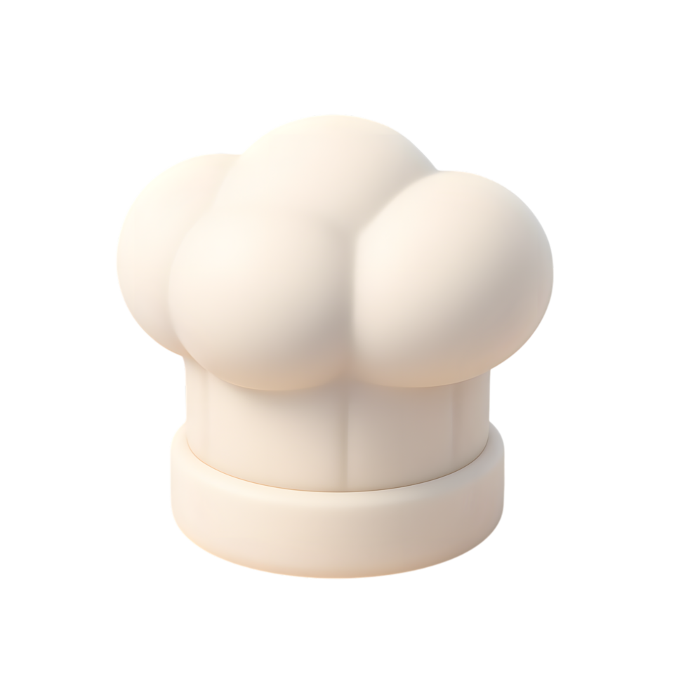 Chef hat sculpture for culinary decoration png