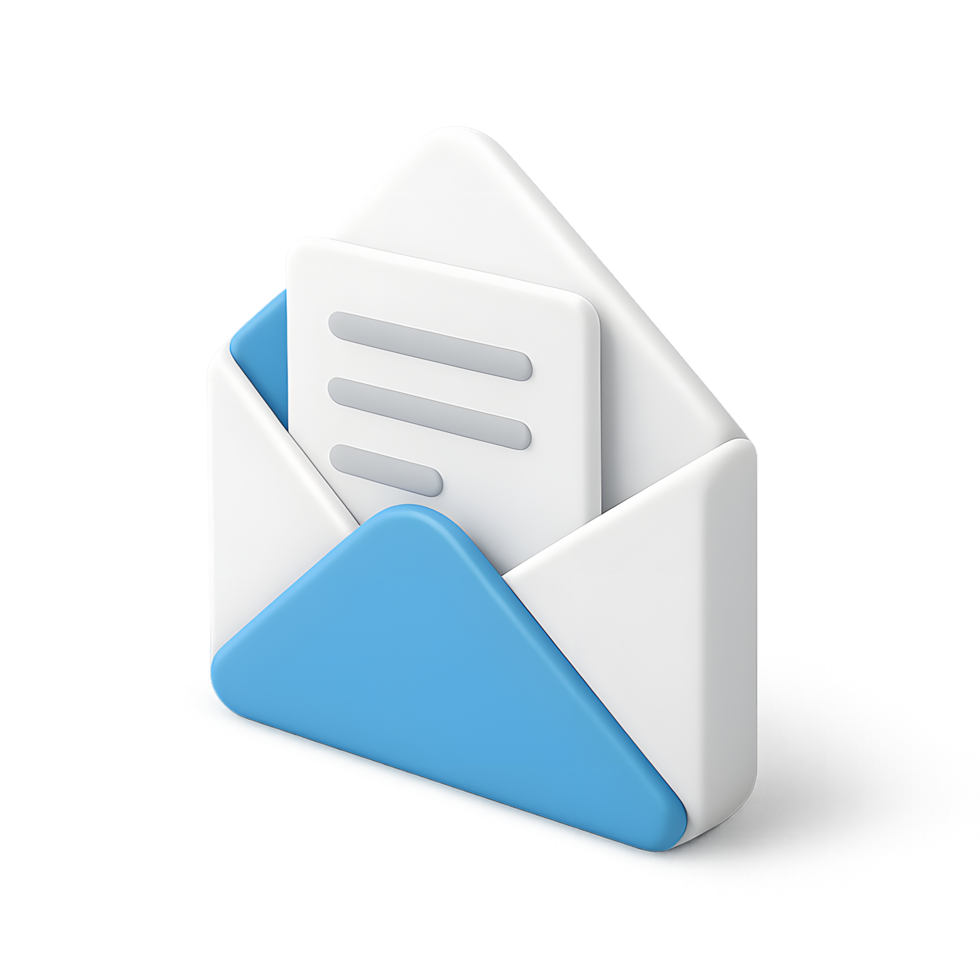 Envelope with letter inside for communication png