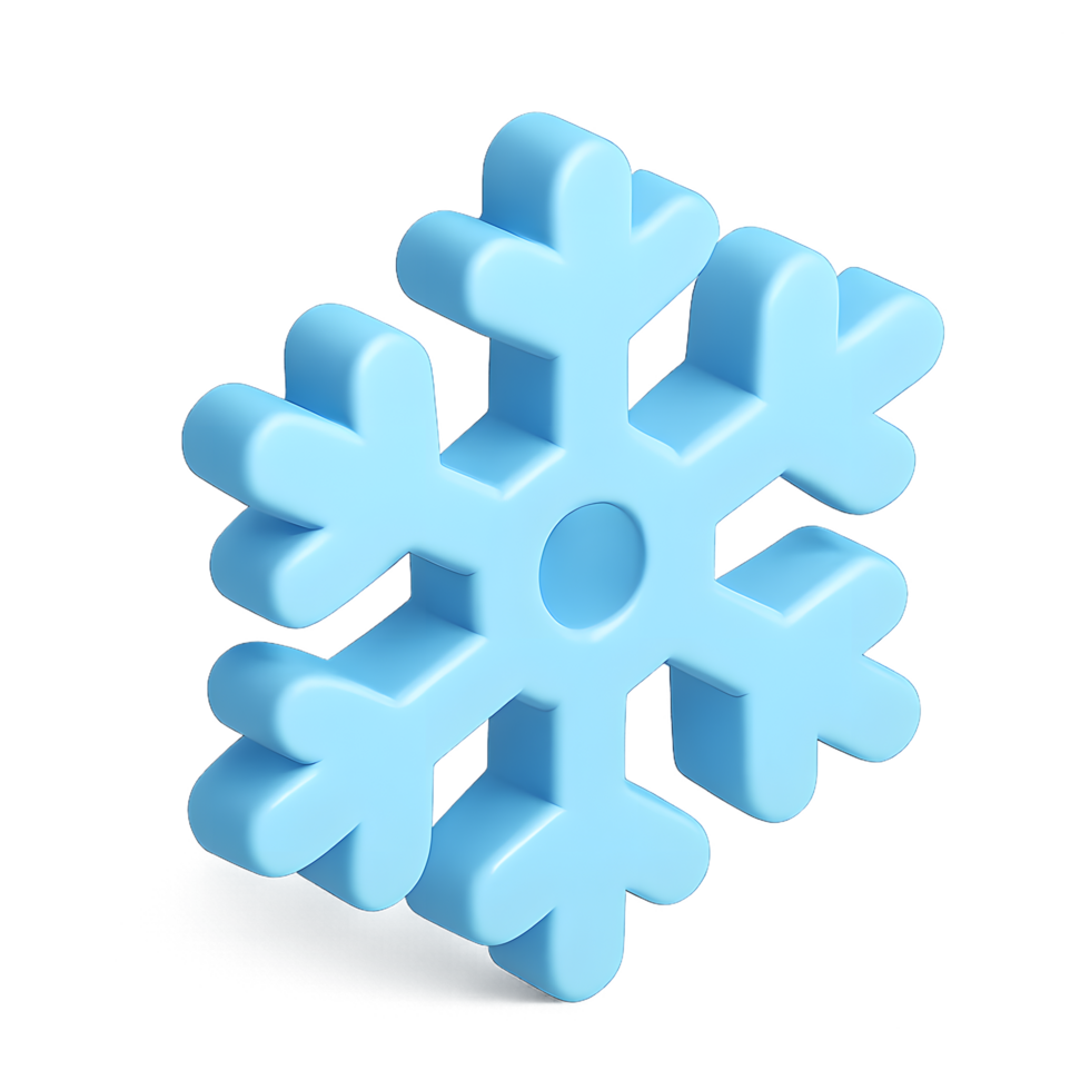 Ice Snowflake Illustration for Cold Weather Decoration png