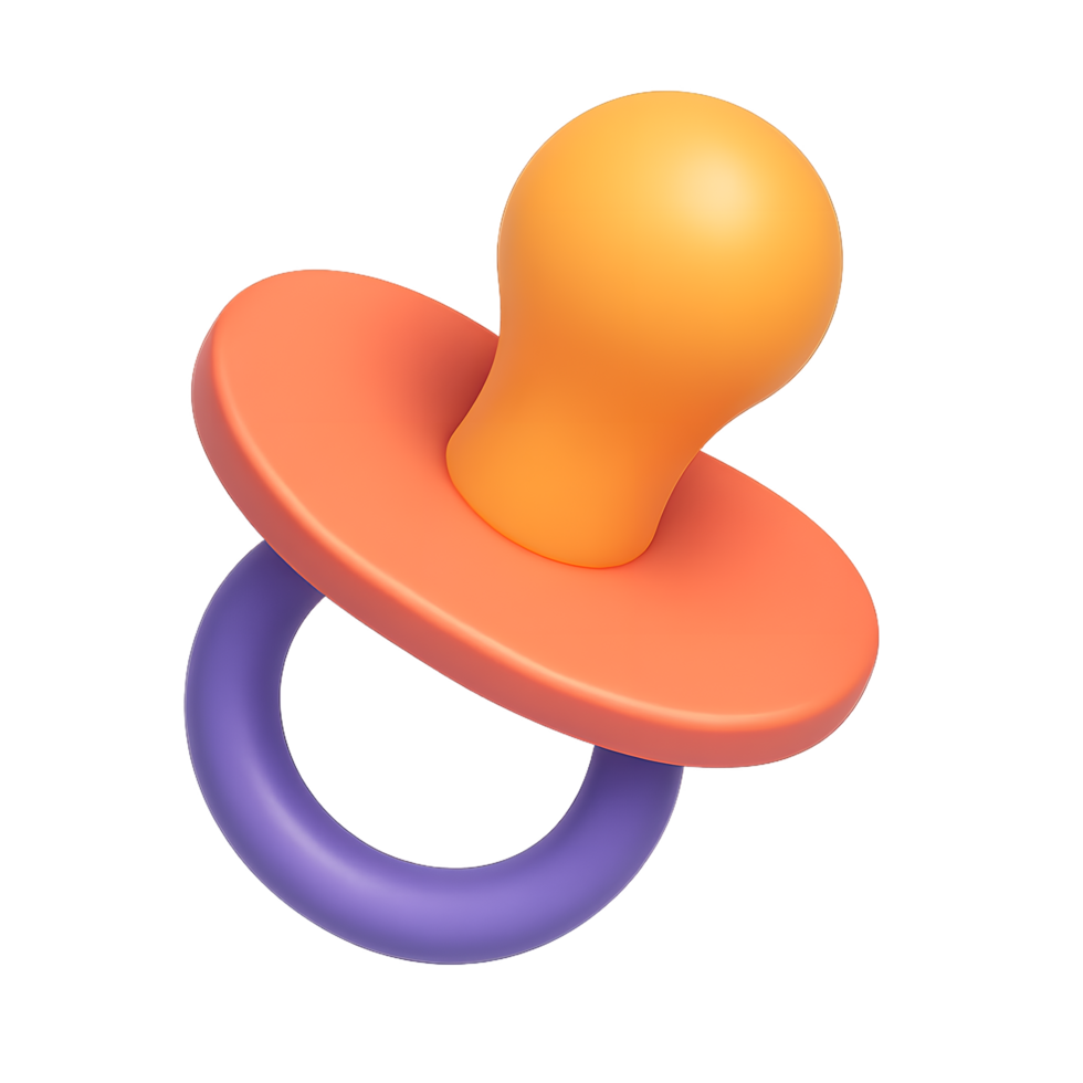 Colorful baby pacifier for infants png