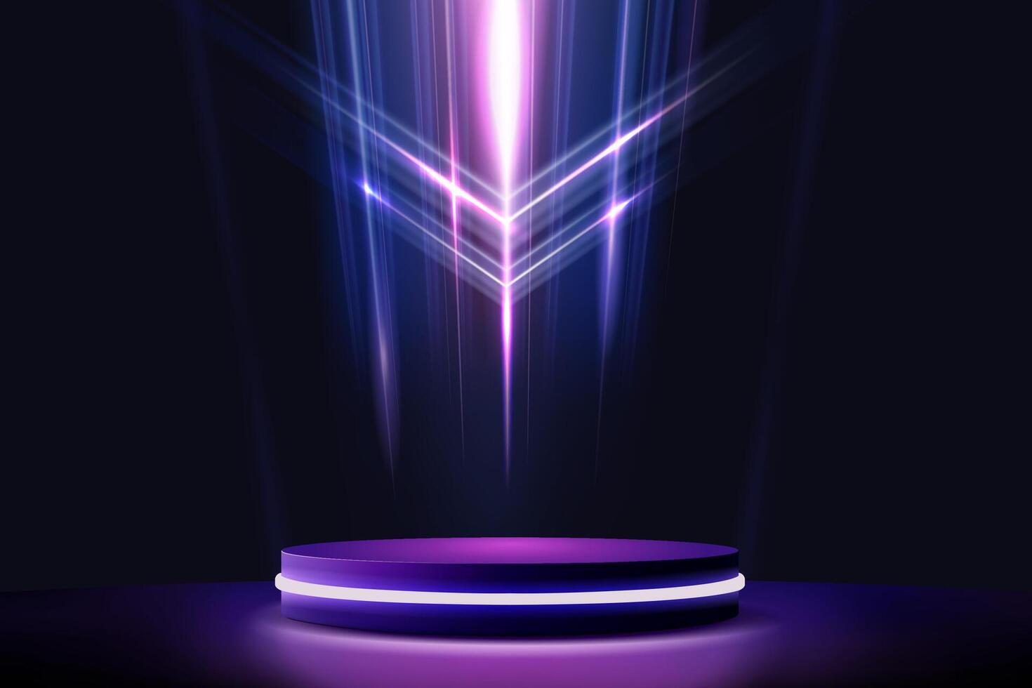 Colorful stage lighting effects vector