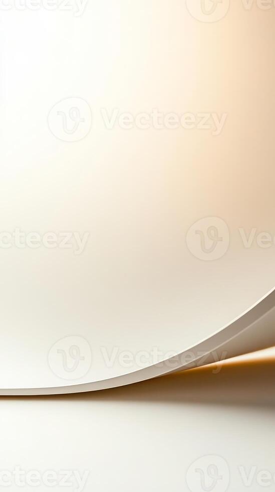 Elegant Abstract Paper Curve with Gentle Light and Shadow Play, Minimalist Design Background for Serene Visuals and Creative Projects. photo