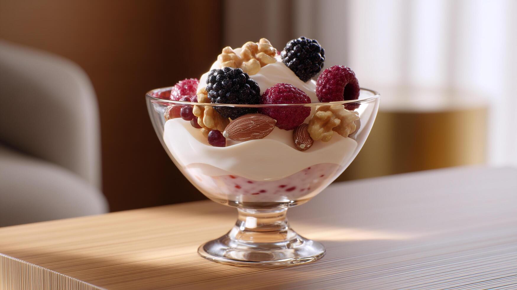 Tasty Treat in Soft Natural Lighting, Dessert Wallpaper photo