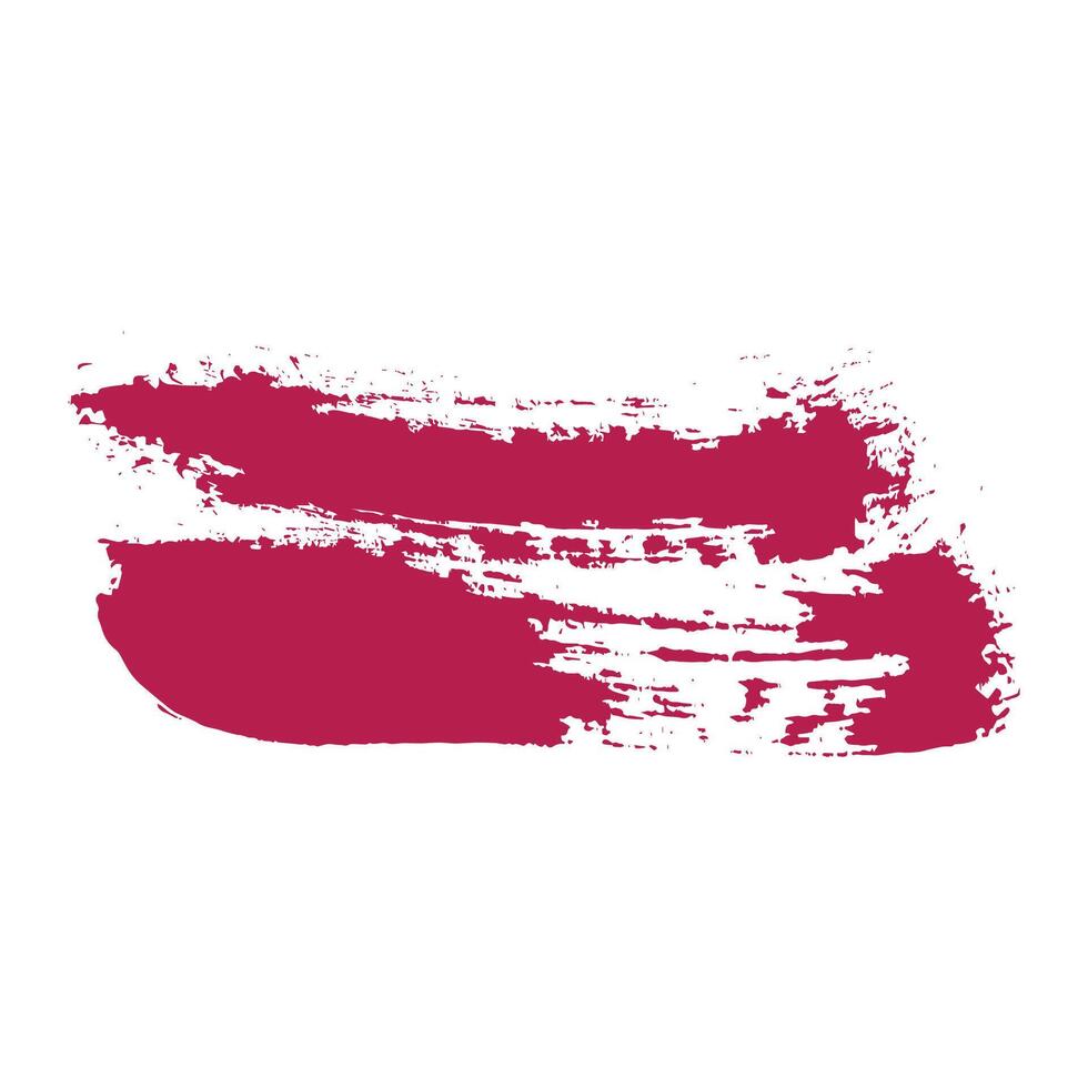 Ink Brush Stroke with Grunge Texture in Hand Drawn Style. Creative abstract paintbrush line with rough edges. Stain for backdrops. Freehand doodle line perfect for highlight text vector