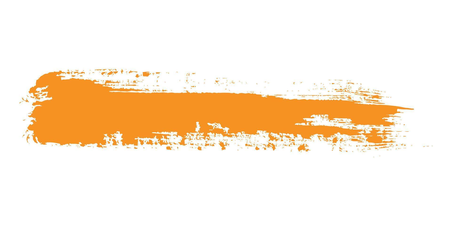 Yellow Abstract Paintbrush Line with Rough Edges. Stain for backdrops. Freehand doodle line perfect for highlight textDrawn Grunge Ink Brush Stroke. Creat vector