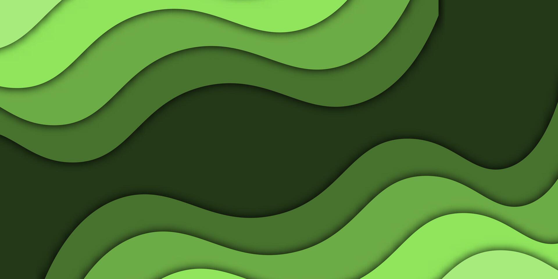 background abstract geometric liquid fresh turquoise green elegant gradient paper cutout vector