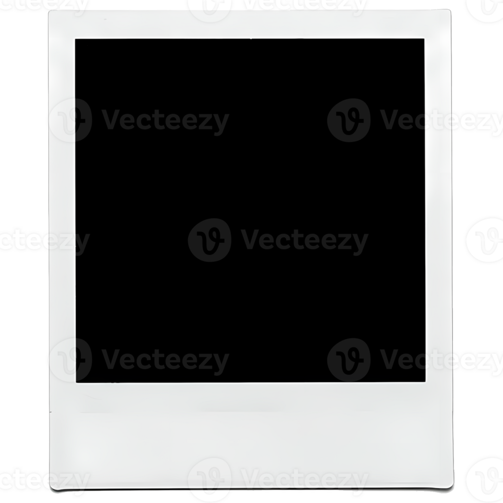 Simple white frame with transparent background, perfect for adding photos, memories, or designs to a variety of creative projects. png