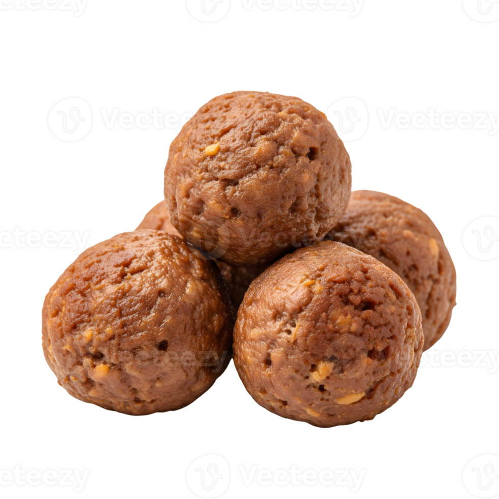 A stack of savory meatballs isolated on transparent background, showcasing their rich texture and delicious potential for a variety of meals png