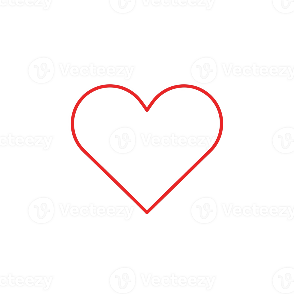 A vibrant red heart, isolated on transparent background, symbolizes love and affection png