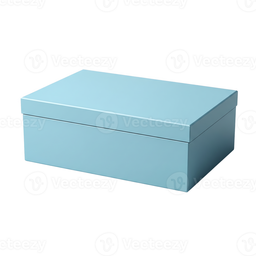 A light blue rectangular box, isolated on transparent background png