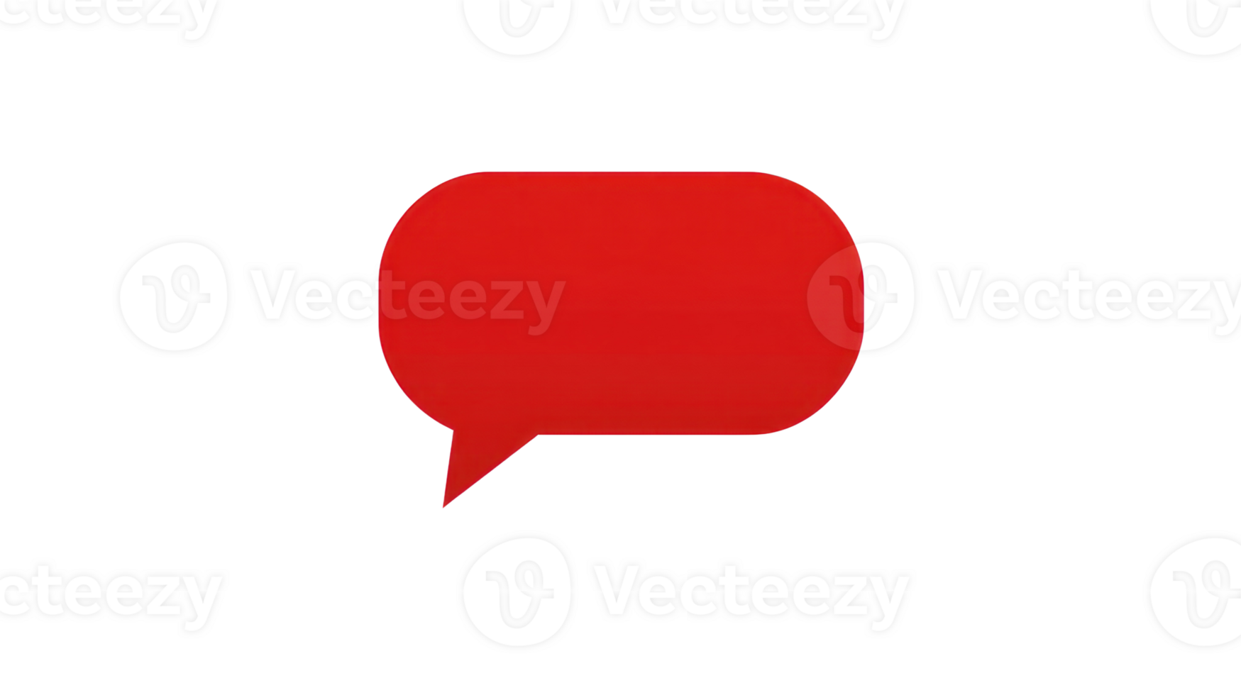 Red speech bubble symbol designed for communication and text input in digital environments png