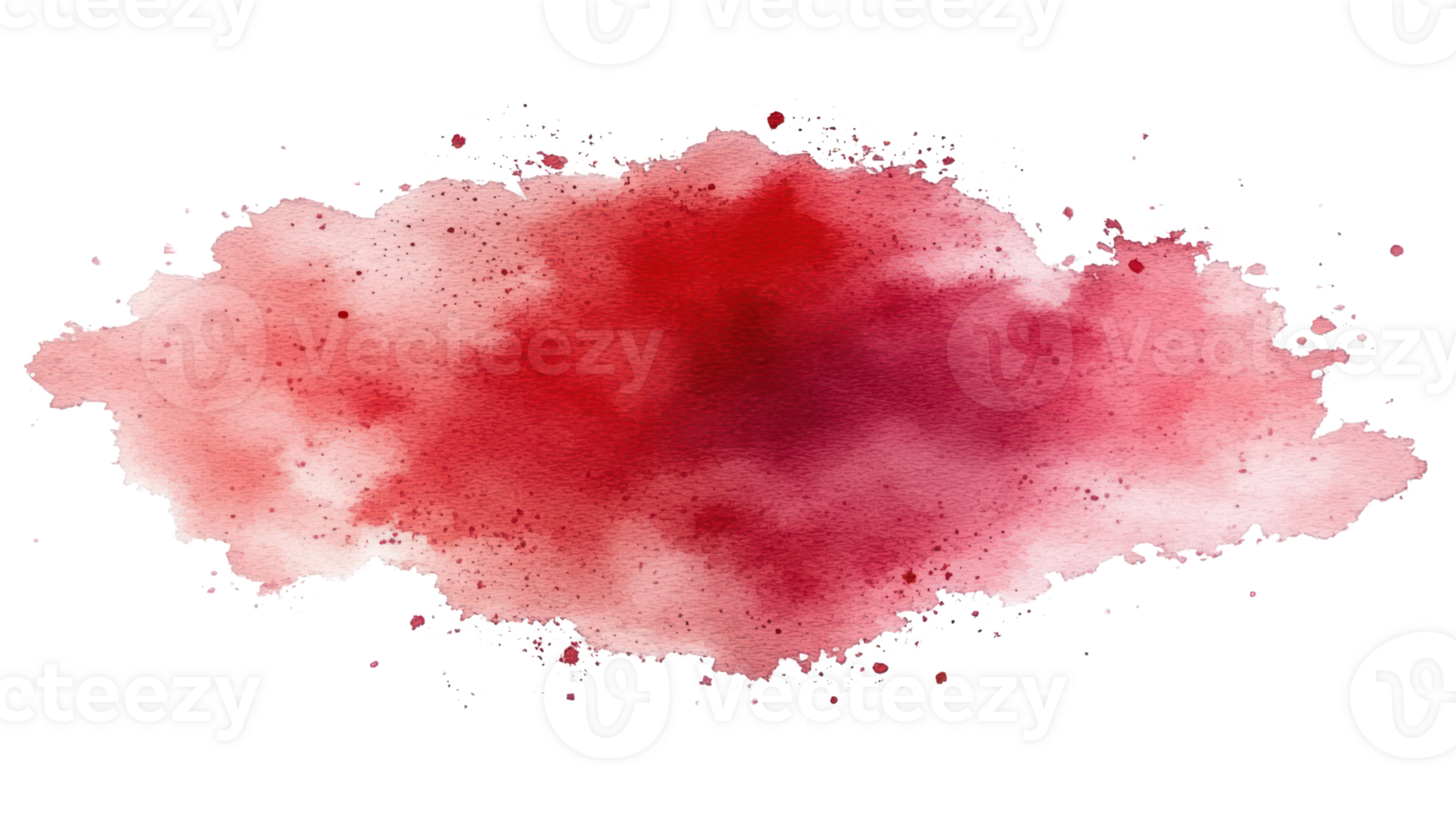 Vibrant red watercolor splash on a white background showcasing artistic texture and blending techniques png
