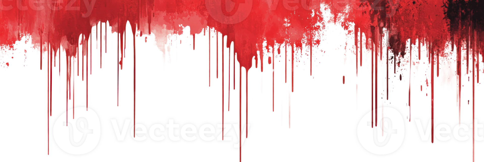 Abstract red paint dripping on white background creating a bold artistic effect png
