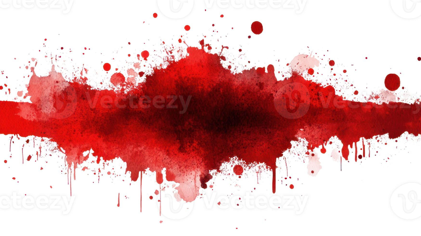 Abstract red paint splash with texture and drips suitable for artistic designs or backgrounds png