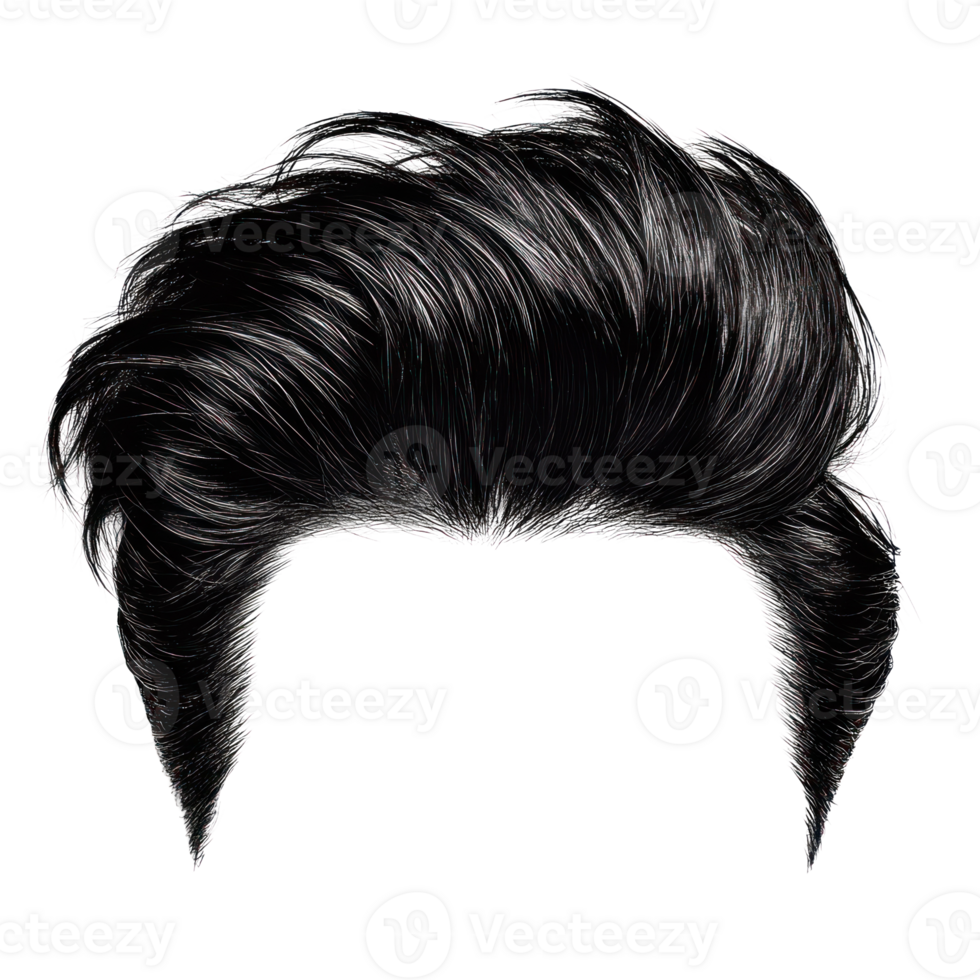 Modern slicked back hairstyle with volume for a trendy look in fashion and style png