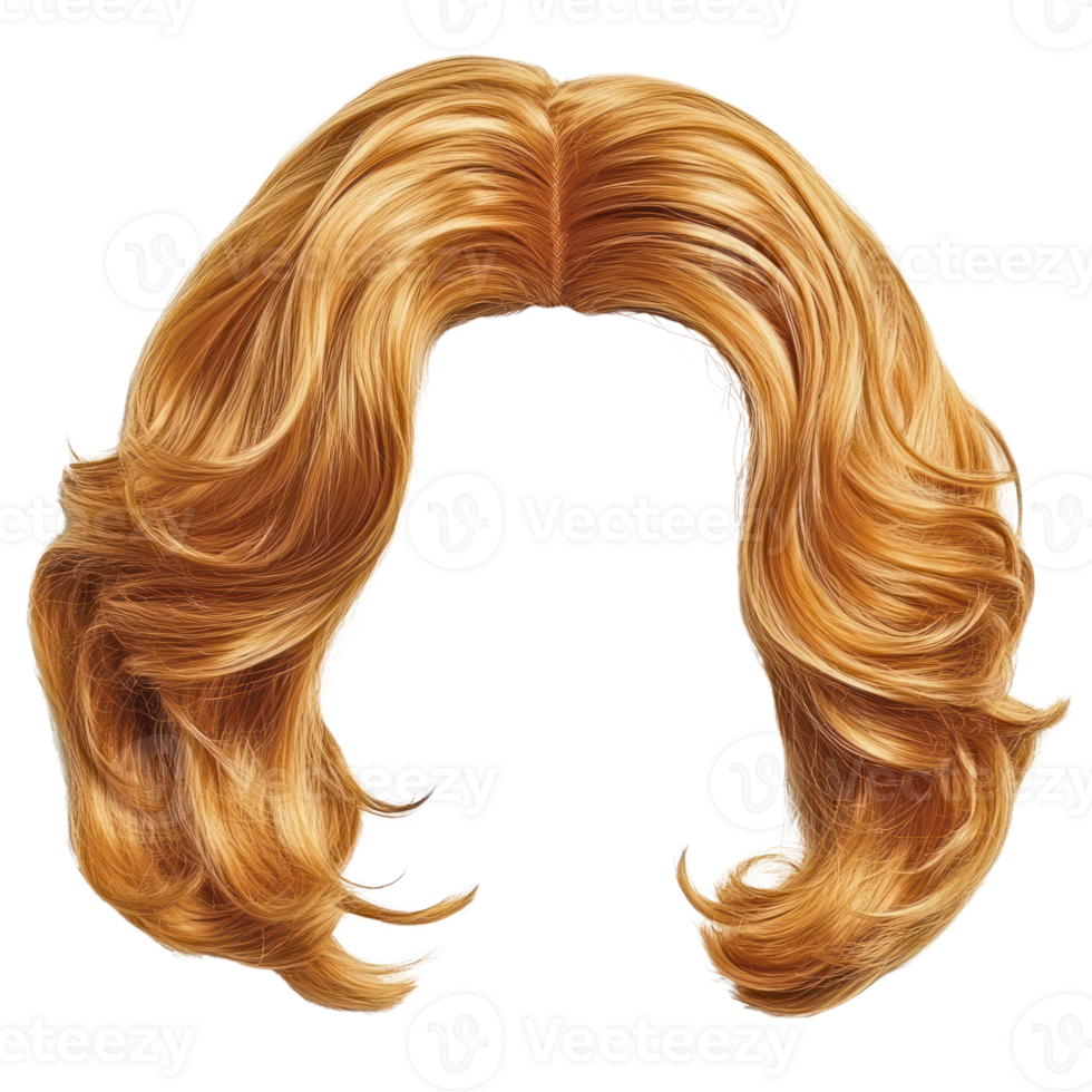 Long wavy golden blonde hair styling accessory for creative looks and fashion statements png