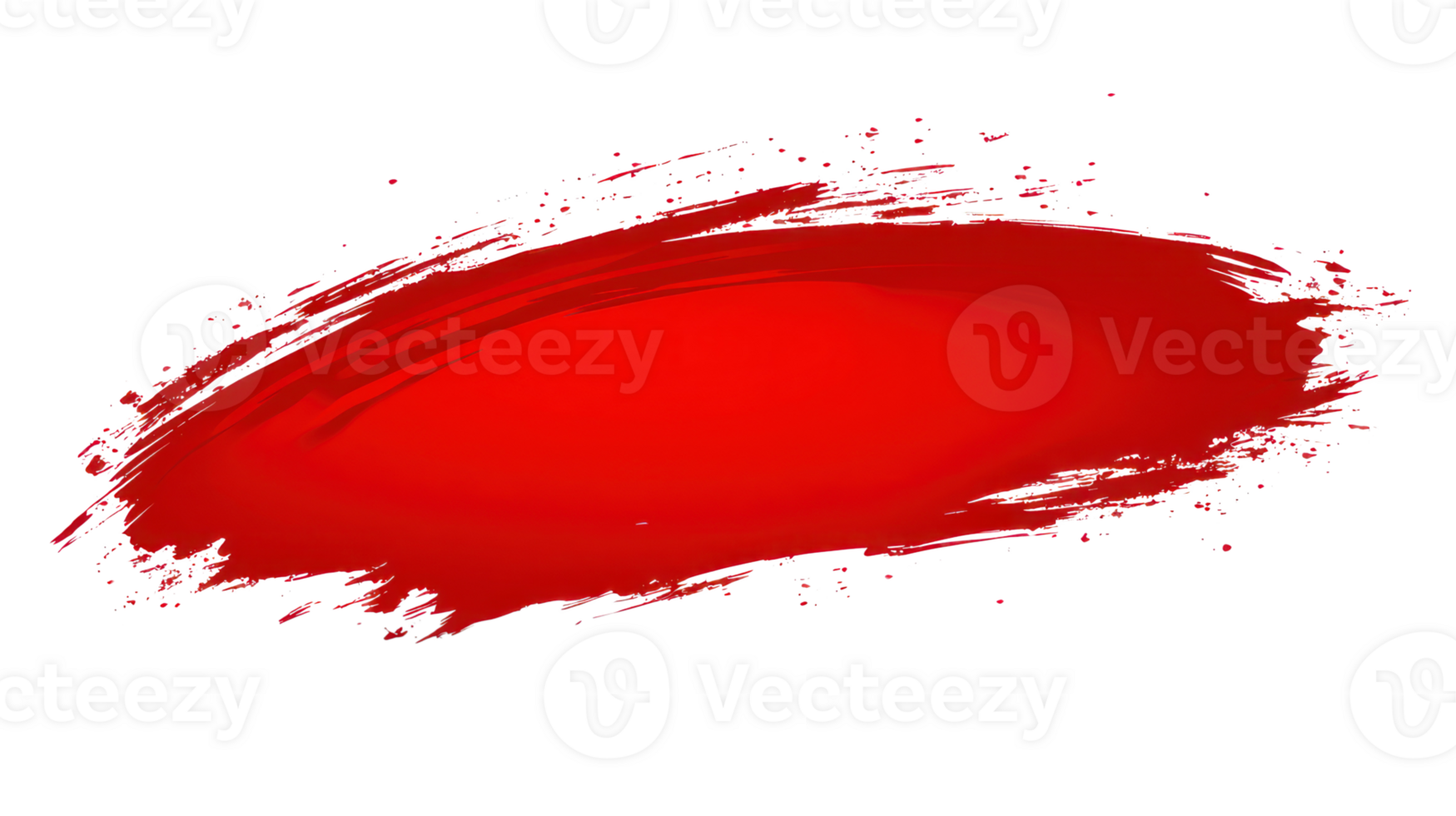 Red paint brush stroke on a white background creating a bold artistic effect png