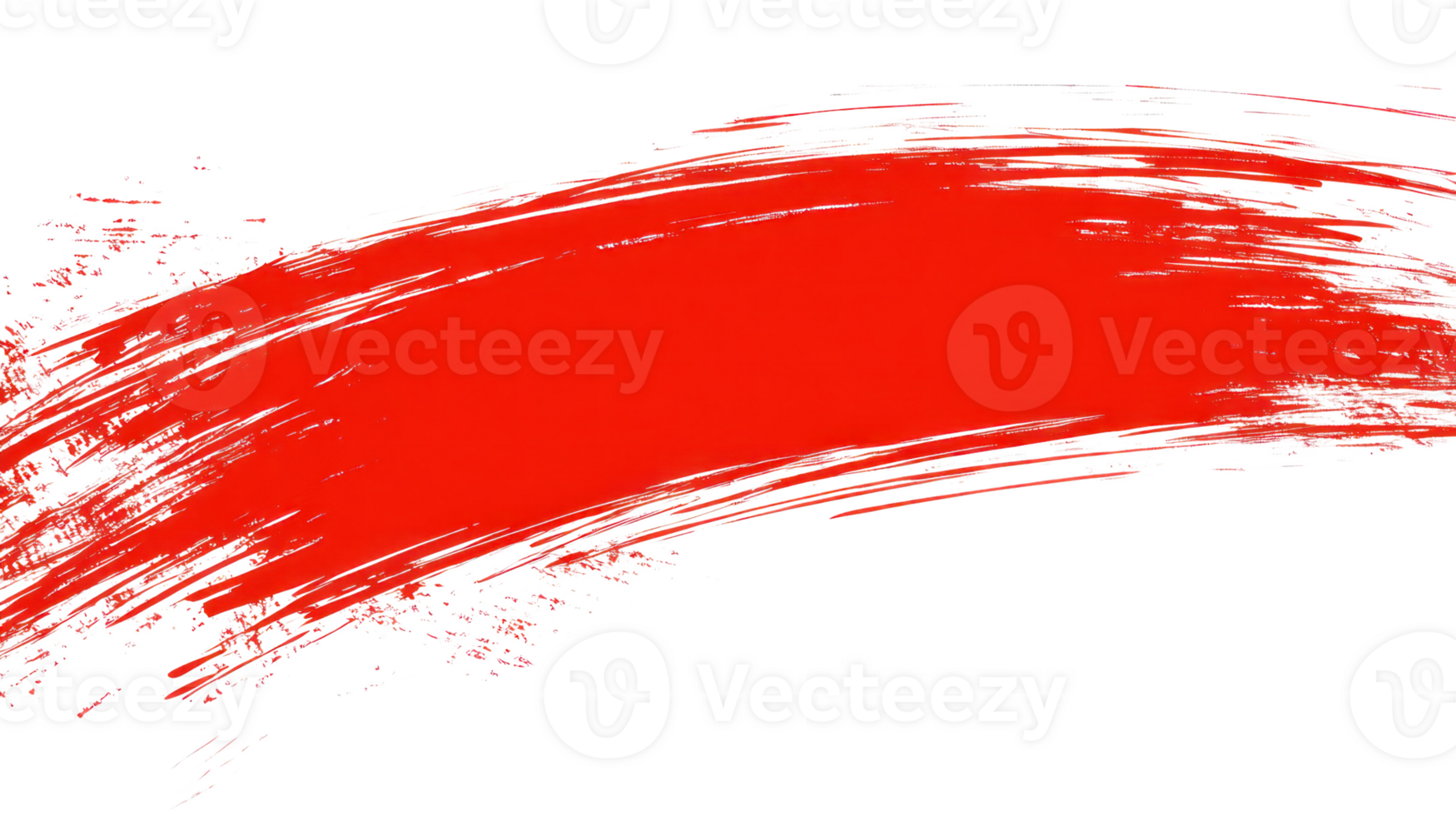 Bold red brush stroke isolated on a white background for creative design and artistic projects png
