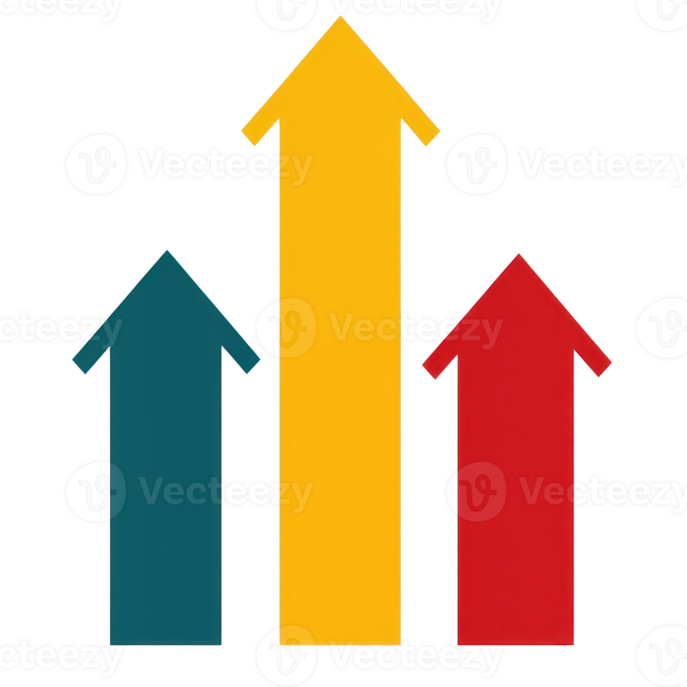 Growth indicators in business metrics showing progress and improvement in performance png