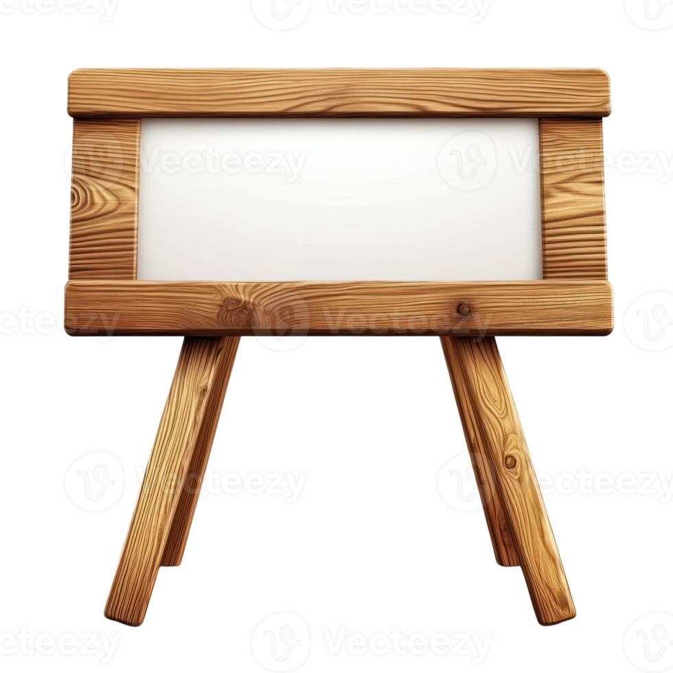 Wooden signboard with a clean surface ideal for messages in outdoor or indoor settings png