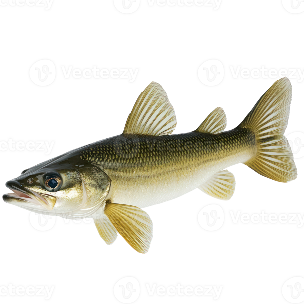 Freshwater fish swimming gracefully in clear water during daylight hours in a serene aquatic habitat png