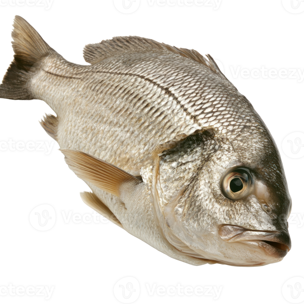 Fish isolated on white background showcasing detailed scales and fins in natural posture png