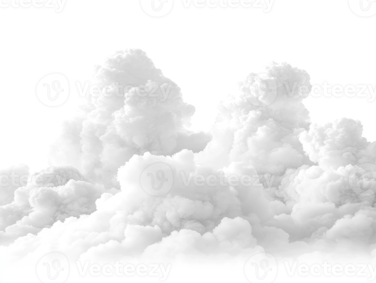 Fluffy white clouds billowing against a bright background creating a soft and serene atmosphere png