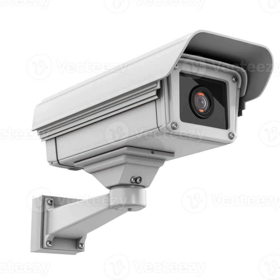 Security camera mounted on a wall for monitoring public areas and enhancing safety measures png