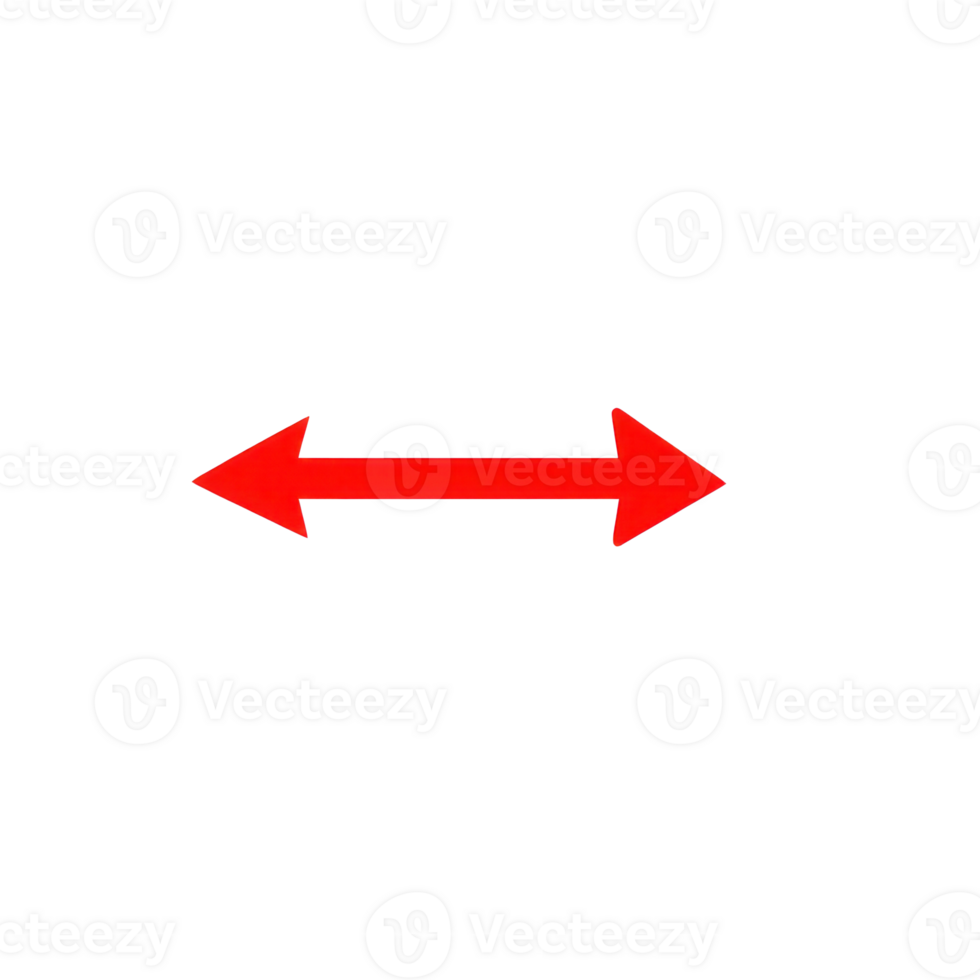 Horizontal red arrows pointing left and right on a white background png