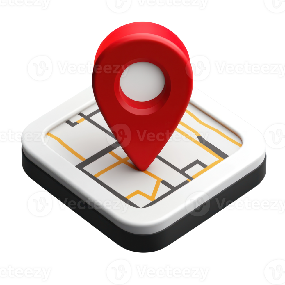 Location marker on a map highlighting a specific destination clearly and effectively png