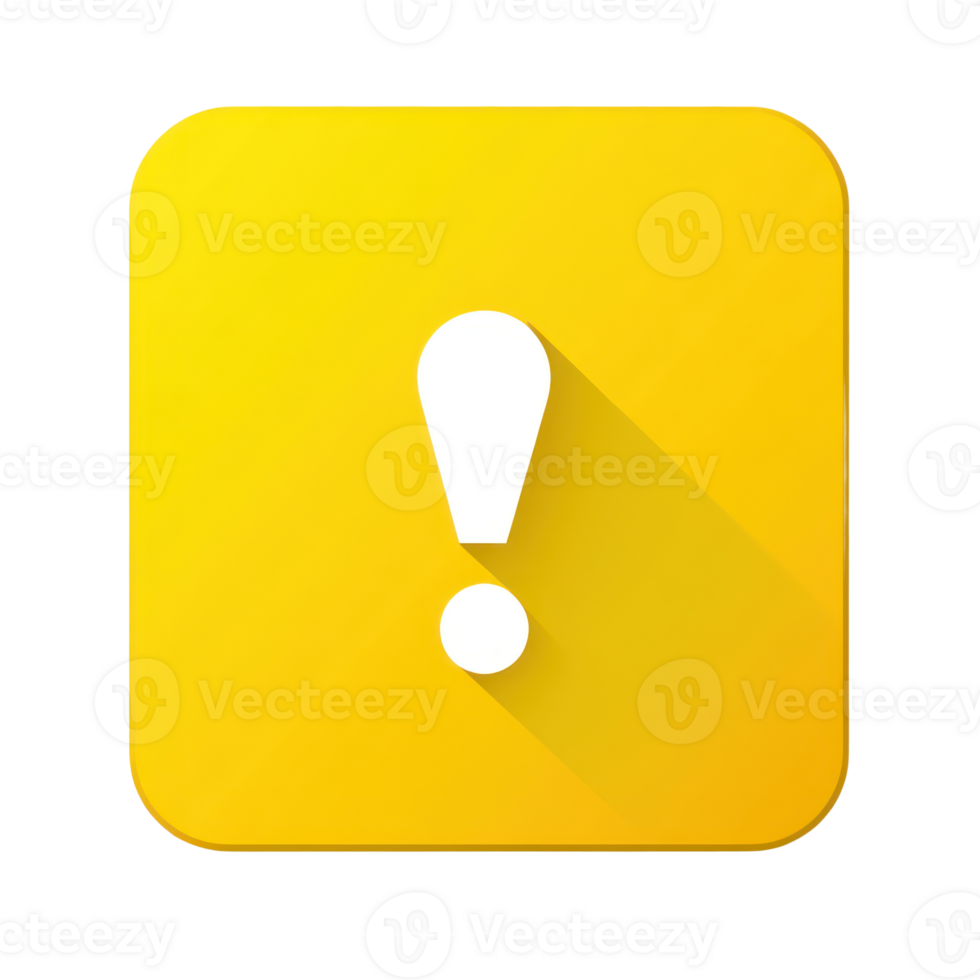 Warning symbol in yellow with a modern design, suitable for alerts and notifications png