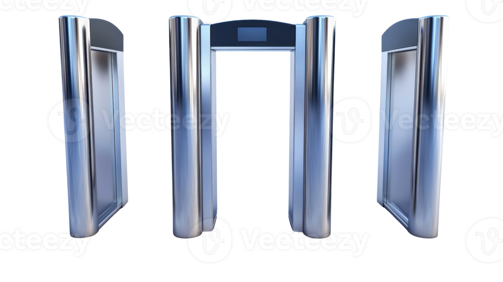 Modern security turnstile designed for entry control in public spaces and buildings png