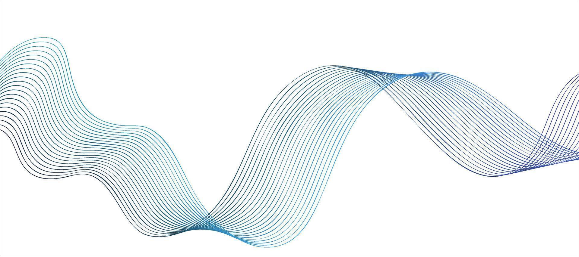 Elegant wavy lines create a soothing abstract design on a clean white background vector