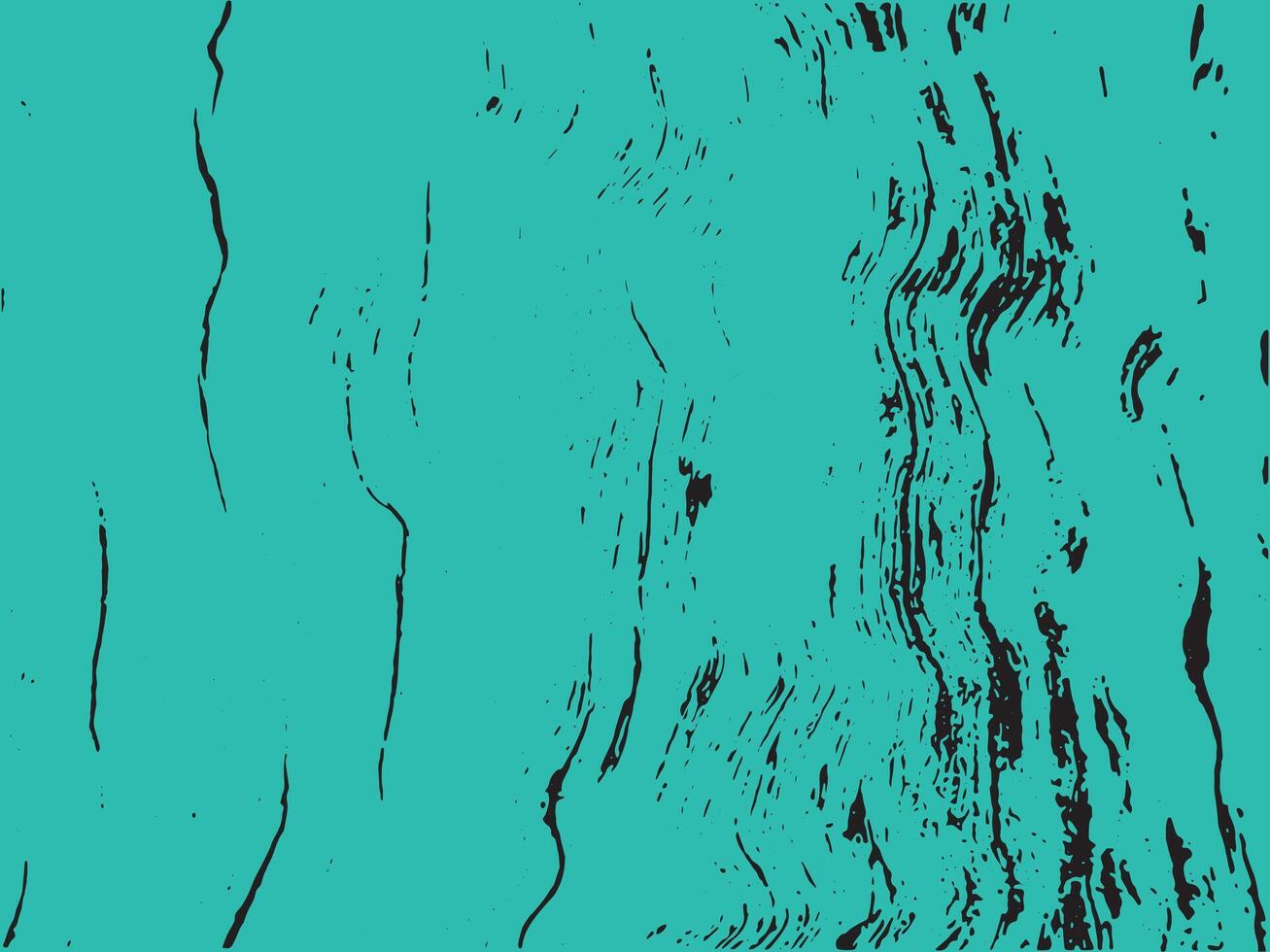 Abstract teal and black organic textured pattern with wavy lines and speckles silhouette vector